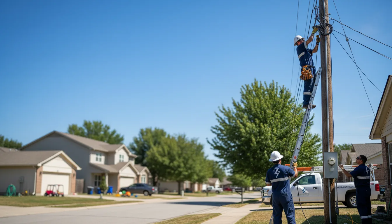 Residential electrician providing installation services in Lakeland, LA